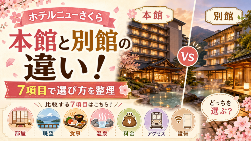 ホテルニューさくら本館と別館の違い・比較