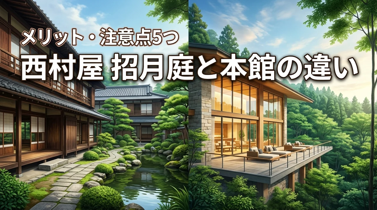 西村屋ホテル招月庭と本館の違いを徹底比較!贅沢を味わう5つのメリットと注意点
