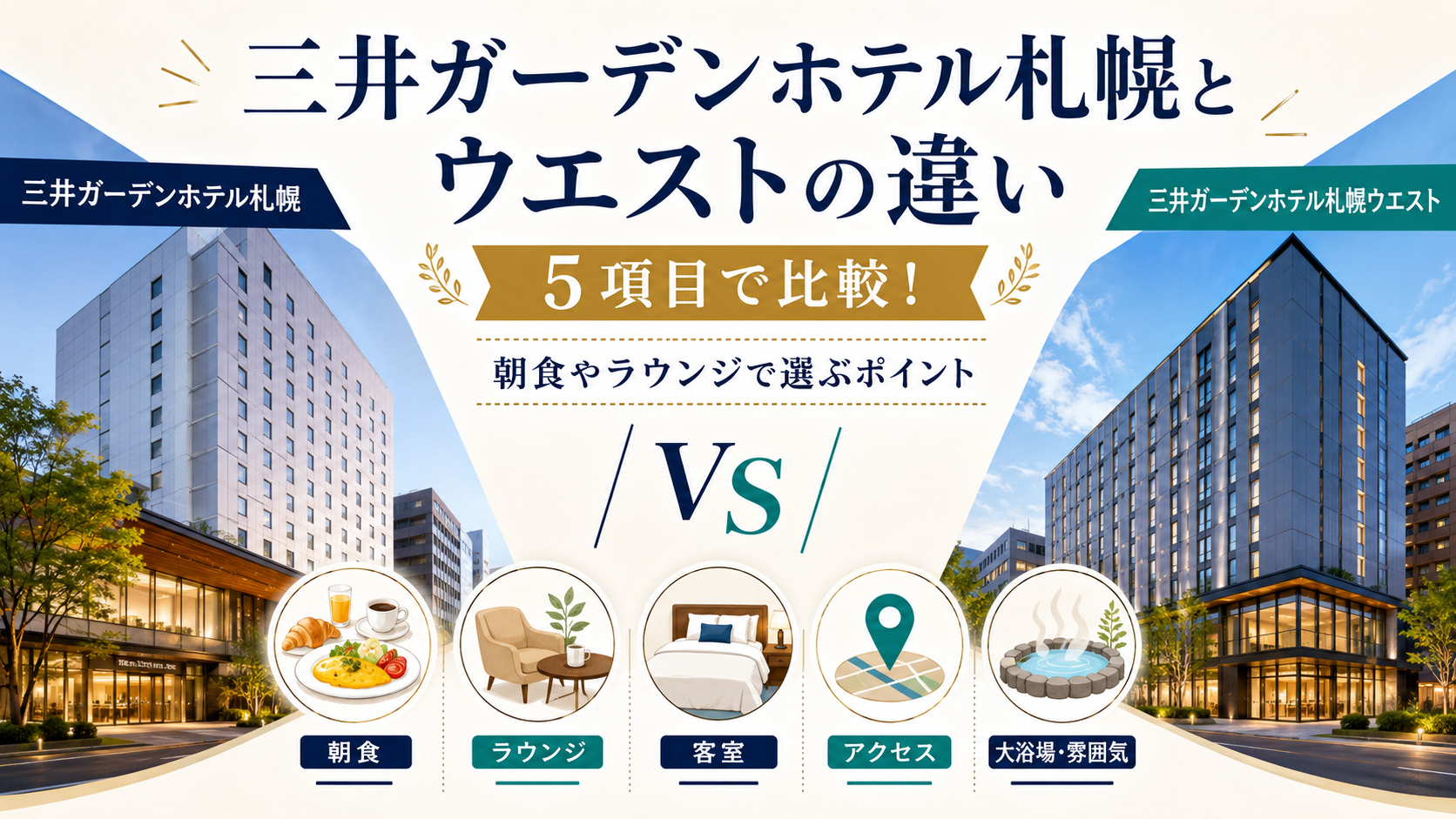 三井ガーデンホテル札幌とウエストの違いを5項目で比較!