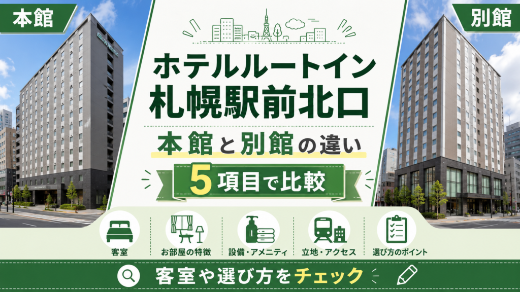 ホテルルートイン札幌駅前北口の本館と別館の違い